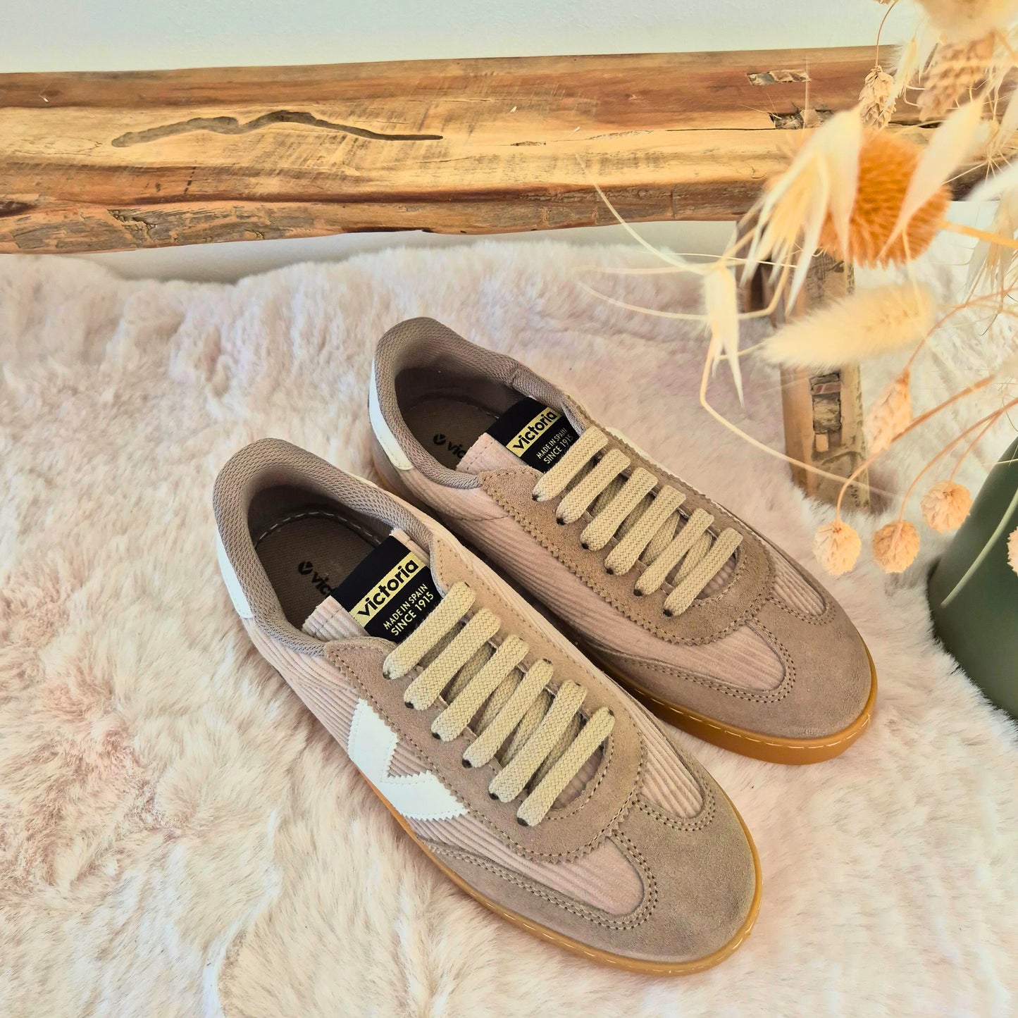 Baskets velours côtelé