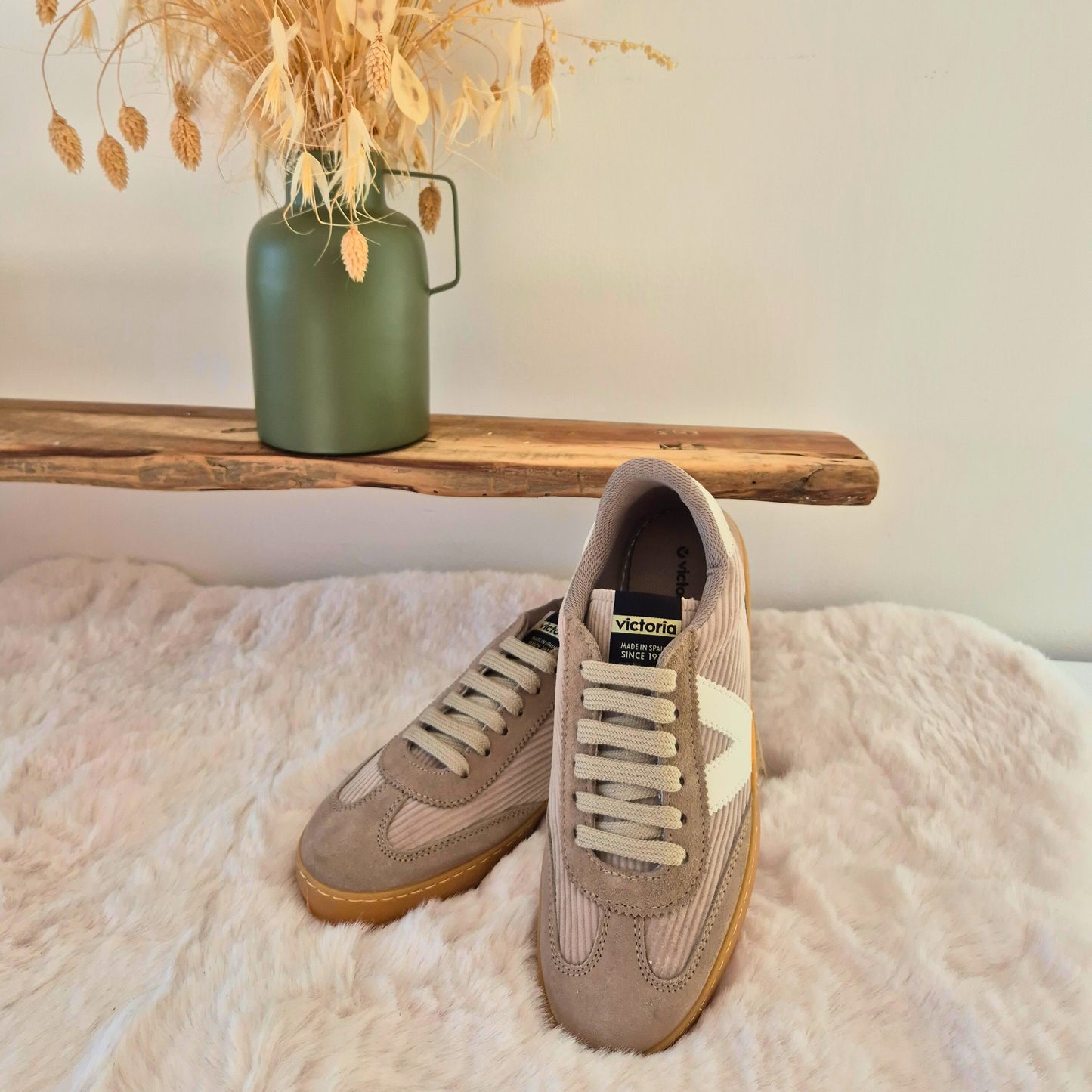 Baskets velours côtelé