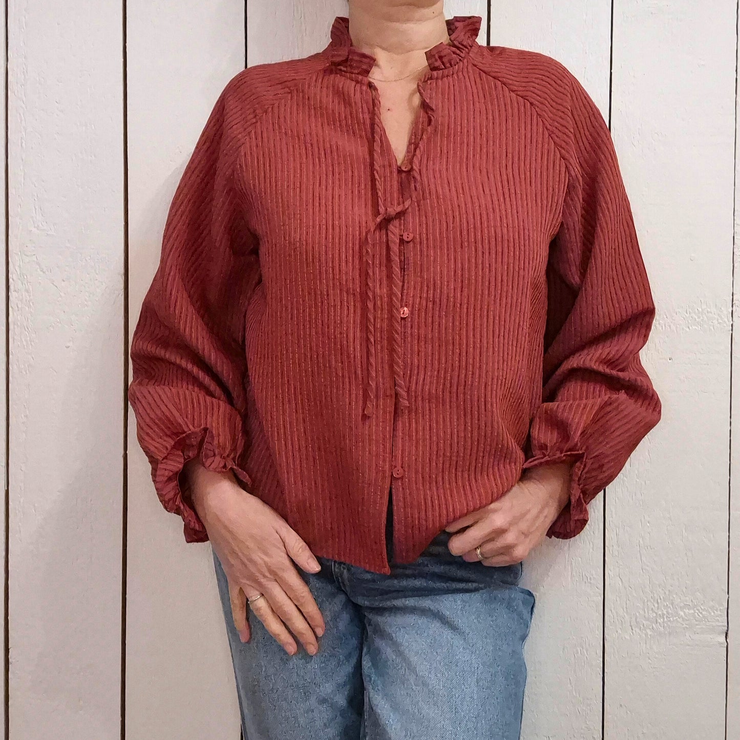 Blouse manches longues - 2 couleurs