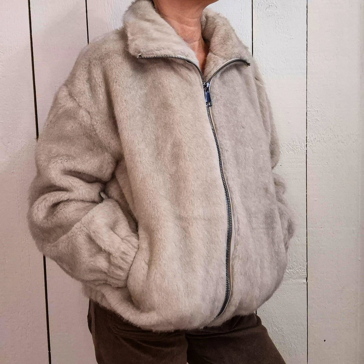Blouson fausse fourrure